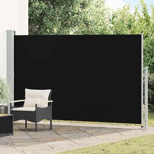 Vidaxl tuinscherm uittrekbaar 180x300 cm zwart