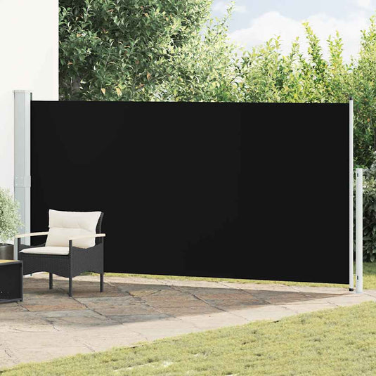 Vidaxl tuinscherm uittrekbaar 180x500 cm zwart
