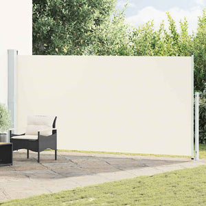 Vidaxl tuinscherm uittrekbaar 180x500 cm crèmekleurig