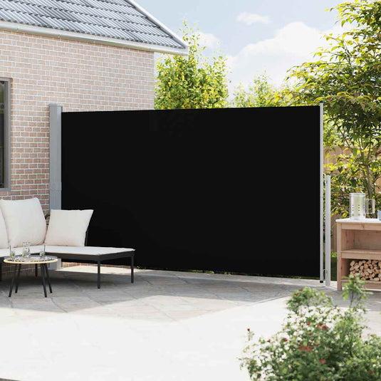 Vidaxl tuinscherm uittrekbaar 200x500 cm zwart