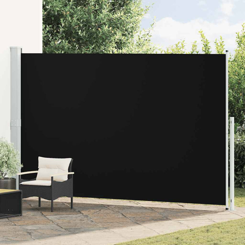 Chargez l'image dans la visionneuse de la galerie, Vidaxl tuinscherm uittrekbaar 220x514 cm zwart
