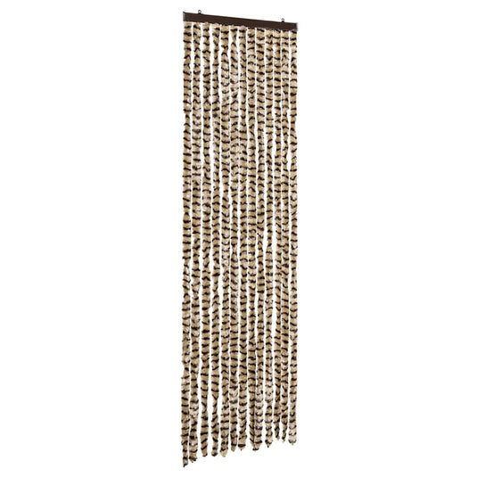 Vidaxl vliegengordijn 56x185 cm chenille beige en bruin