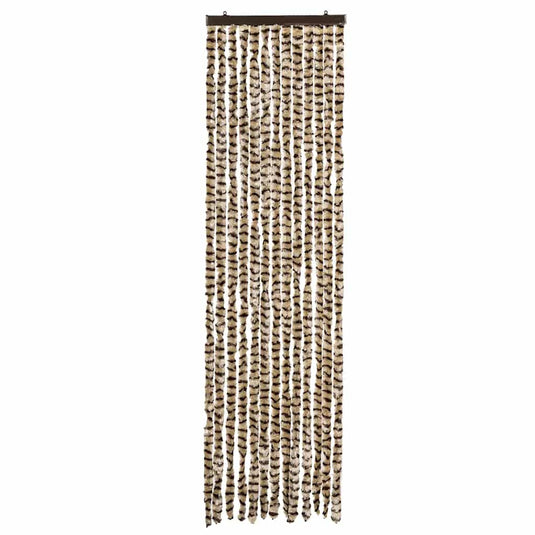 Vidaxl vliegengordijn 56x185 cm chenille beige en bruin