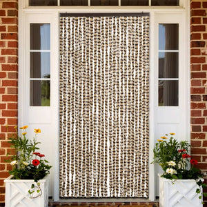 Vidaxl vliegengordijn 100x220 cm chenille beige en bruin