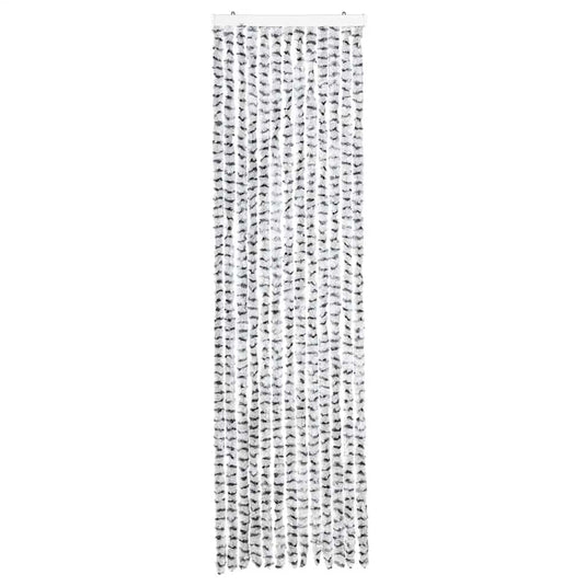 Vidaxl vliegengordijn 56x185 cm chenille licht- en donkergrijs