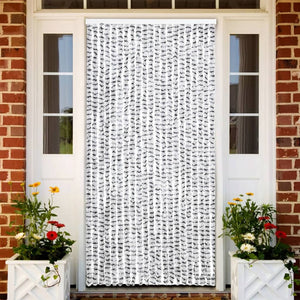 Vidaxl vliegengordijn 90x220 cm chenille licht- en donkergrijs