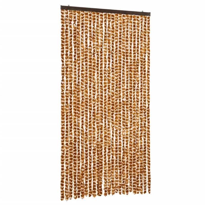 Load image into Gallery viewer, Vidaxl vliegengordijn 100x220 cm chenille oker en wit
