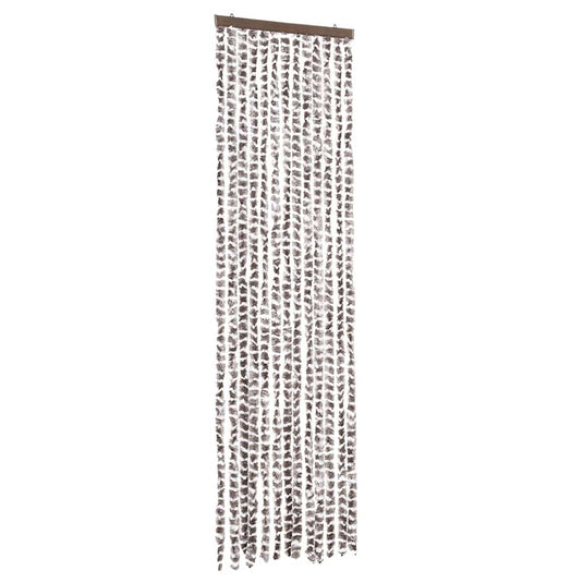Vidaxl vliegengordijn 56x185 cm chenille taupe en wit