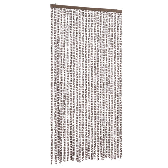 Vidaxl vliegengordijn 100x220 cm chenille taupe en wit