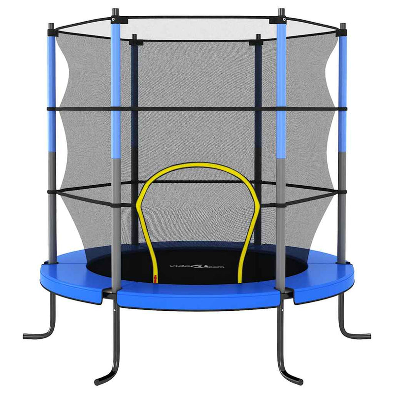 Afbeelding laden in galerijviewer, Vidaxl trampoline met veiligheidsnet rond 140x160 cm blauw
