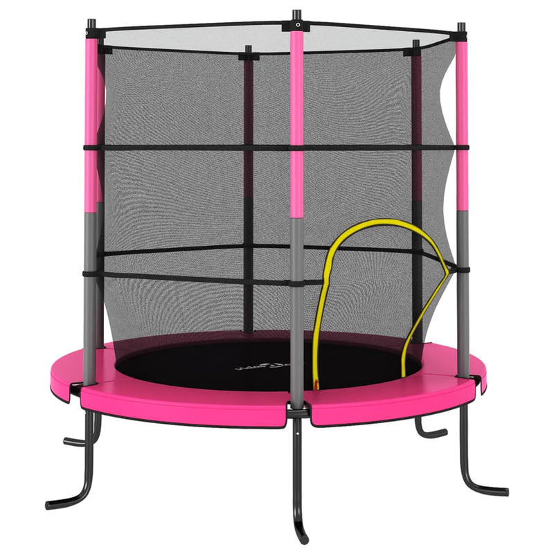Load image into Gallery viewer, VidaXL Trampoline met veiligheidsnet rond 140x160 cm roze
