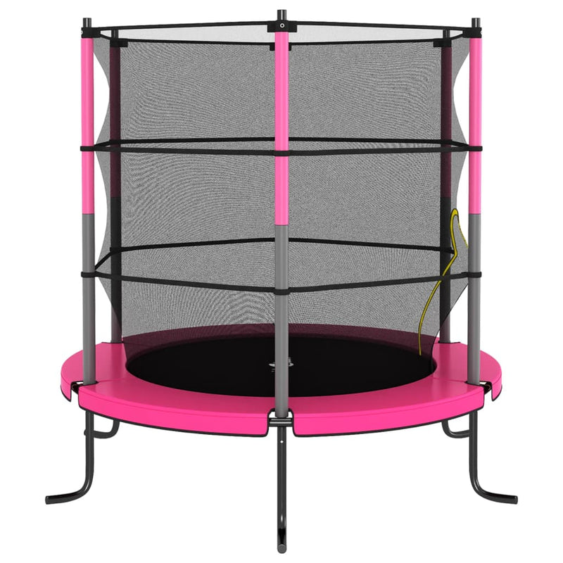 Load image into Gallery viewer, VidaXL Trampoline met veiligheidsnet rond 140x160 cm roze
