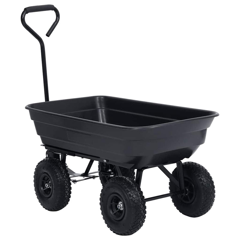 Cargue la imagen en el visor de la galería, Vidaxl tuinkiepwagen 300 kg 75 l zwart
