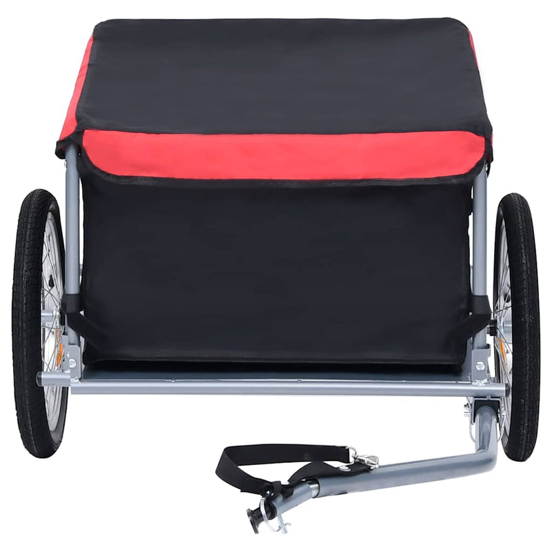 Laden Sie das Bild in Galerie -Viewer, Vidaxl fietstrailer 65 kg zwart en rood
