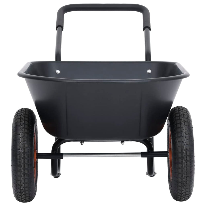 Load image into Gallery viewer, VidaXL Kruiwagen 100 kg 78 L zwart en oranje
