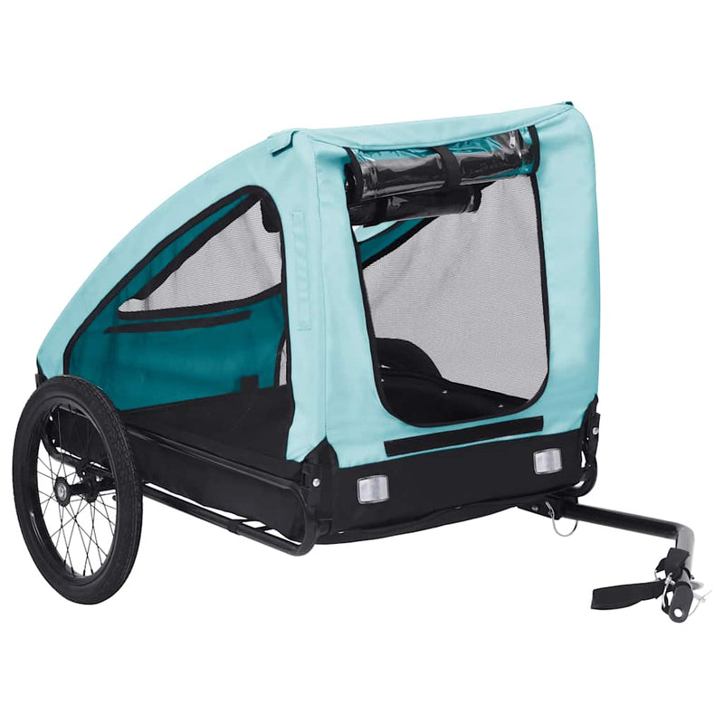 Load image into Gallery viewer, Vidaxl hondenfietstrailer blauw en zwart

