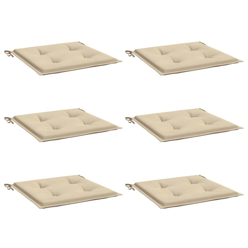 Load image into Gallery viewer, Vidaxl tuinstoelkussens 6 st 40x40x4 cm oxford stof beige
