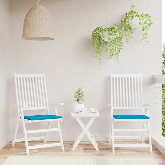 VidaXL Tuinstoelkussens 2 st 40x40x3 cm oxford stof blauw