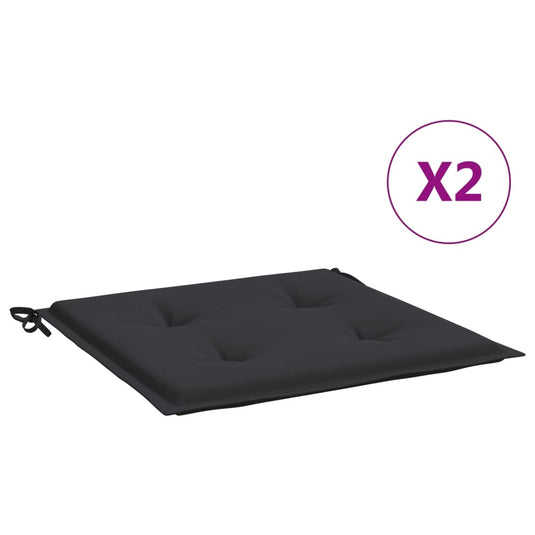 Vidaxl tuinstoelkussens 2 st 40x40x4 cm oxford stof zwart
