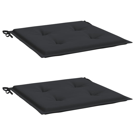 Vidaxl tuinstoelkussens 2 st 40x40x4 cm oxford stof zwart