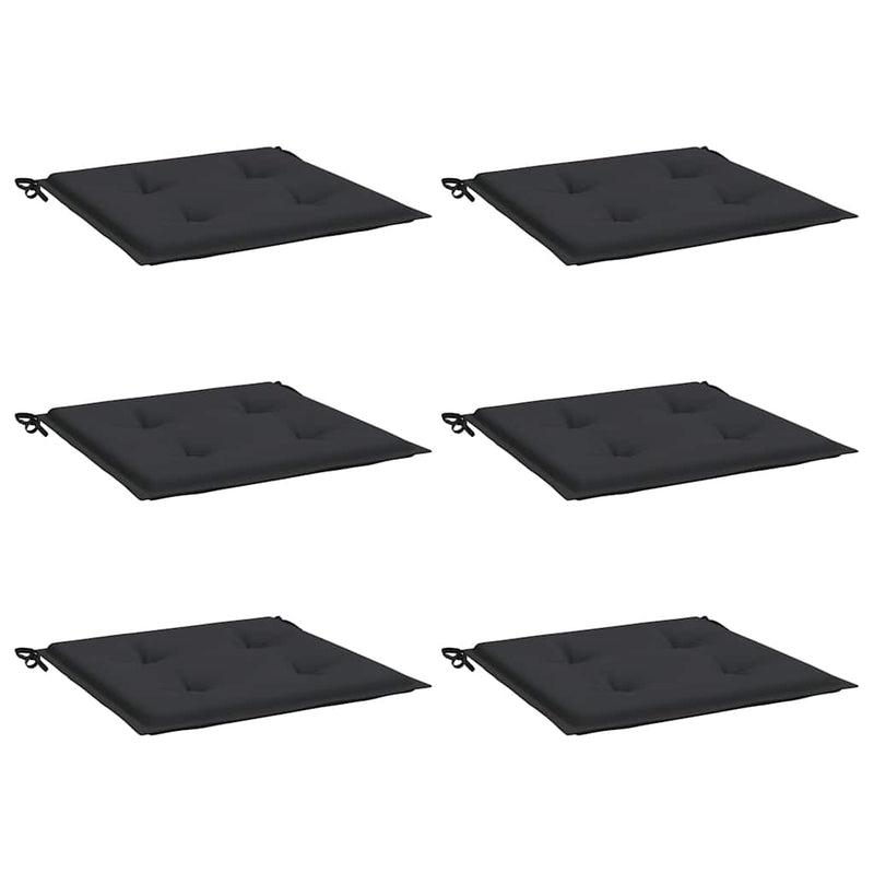 Load image into Gallery viewer, Vidaxl tuinstoelkussens 6 st 40x40x4 cm oxford stof zwart
