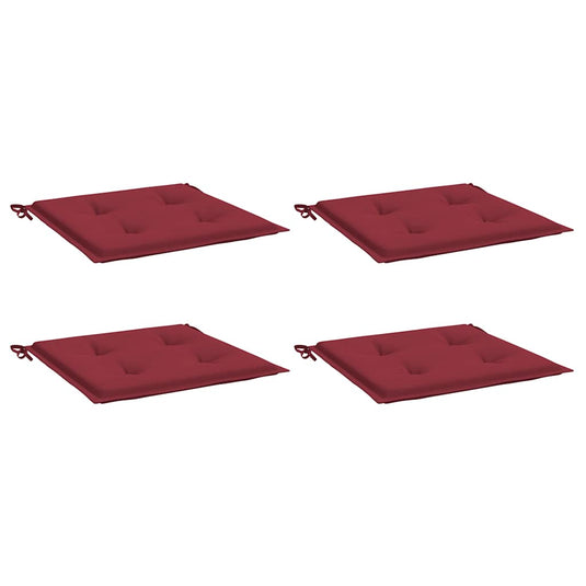 Vidaxl tuinstoelkussens 4 st 40x40x4 cm oxford stof wijnrood