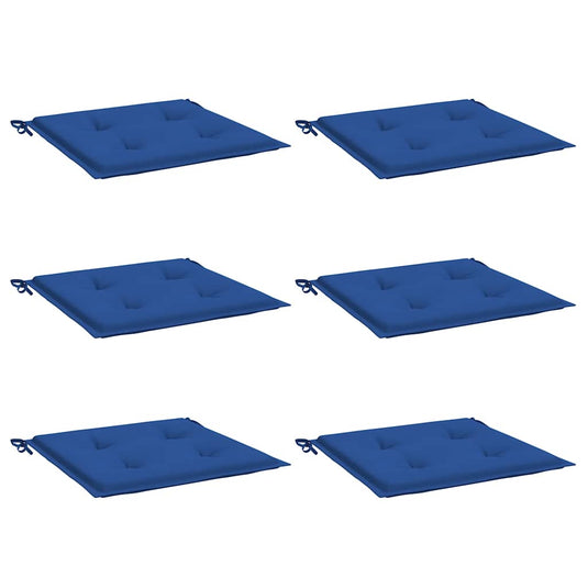 Vidaxl tuinstoelkussens 6 st 40x40x4 cm oxford stof koningsblauw