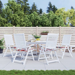 Vidaxl tuinstoelkussens 6 st 40x40x4 cm oxford stof ruitpatroon rood