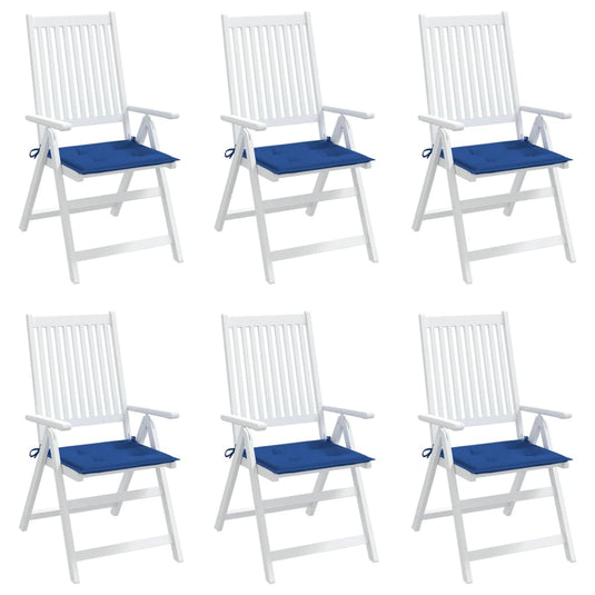 Vidaxl tuinstoelkussens 6 st 50x50x4 cm oxford stof koningsblauw