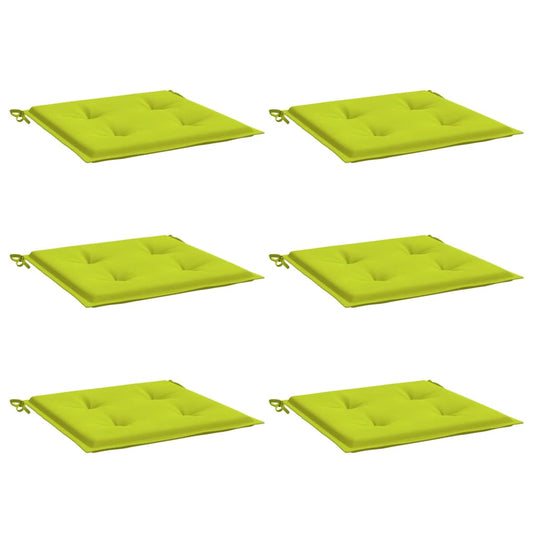Vidaxl tuinstoelkussens 6 st 50x50x4 cm oxford stof felgroen