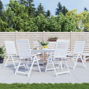 Vidaxl tuinstoelkussens 6 st 50x50x4 cm oxford stof ruitpatroon grijs