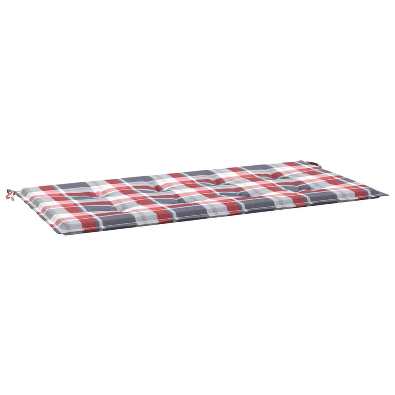 Load image into Gallery viewer, Vidaxl tuinbankkussen 100x50x3 cm oxford stof ruitpatroon rood
