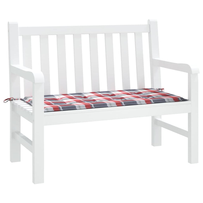 Load image into Gallery viewer, Vidaxl tuinbankkussen 100x50x3 cm oxford stof ruitpatroon rood
