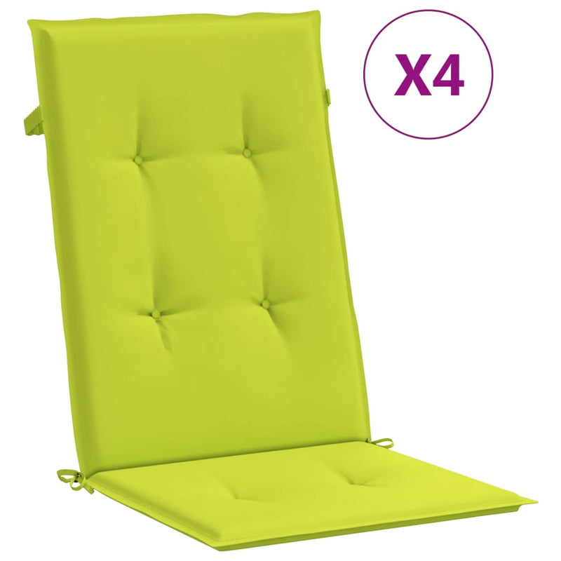 Load image into Gallery viewer, Vidaxl tuinstoelkussens 6 st hoge rug 120x50x3 cm stof heldergroen
