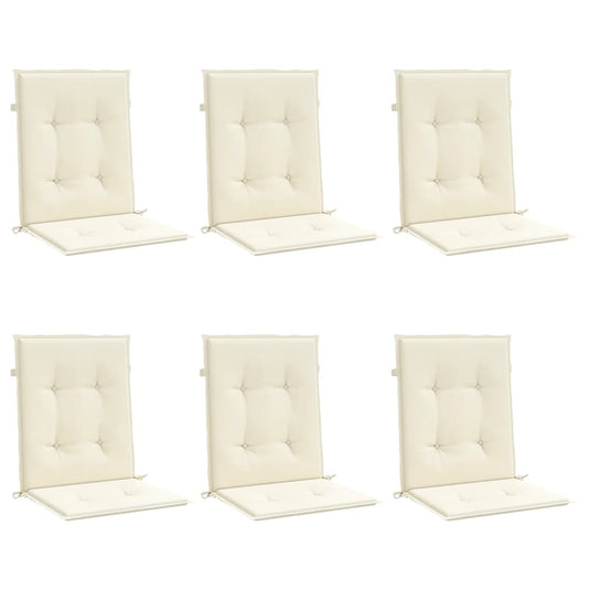 Vidaxl tuinstoelkussens 6 st 100x50x3 cm oxford stof crèmekleurig