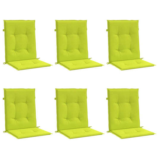 Vidaxl tuinstoelkussens 6 st 100x50x3 cm oxford stof heldergroen