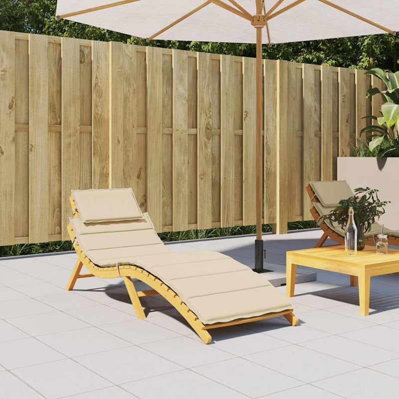 Load image into Gallery viewer, Vidaxl ligbedkussen 186x58x4 cm oxford stof beige
