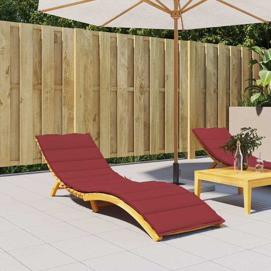 Vidaxl ligbedkussen 200x60x3 cm oxford stof wijnrood