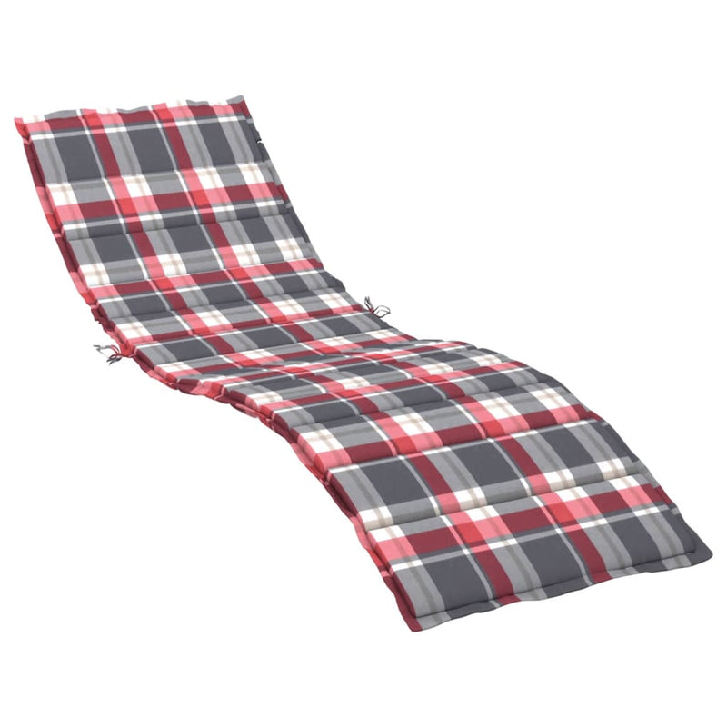 Load image into Gallery viewer, Vidaxl ligbedkussen 200x60x3 cm oxford stof ruitpatroon rood
