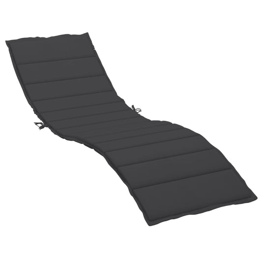 Vidaxl ligbedkussen 200x70x3 cm oxford stof zwart