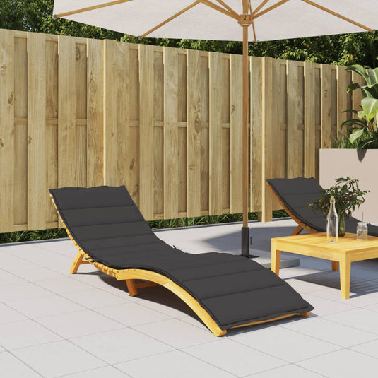 Vidaxl ligbedkussen 200x70x3 cm oxford stof zwart
