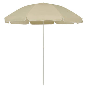 Vidaxl strandparasol 240 cm zandgeel