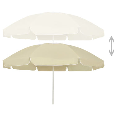 Vidaxl strandparasol 240 cm zandgeel