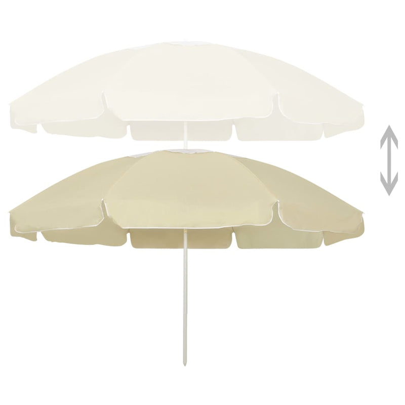 Cargue la imagen en el visor de la galería, Vidaxl strandparasol 240 cm zandgeel
