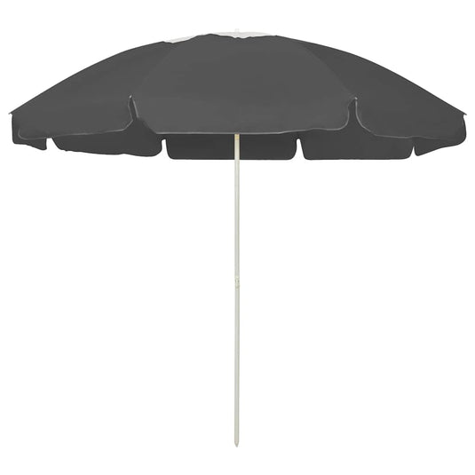 Vidaxl strandparasol 240 cm antracietkleurig