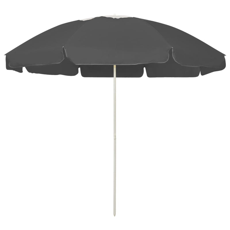 Afbeelding laden in galerijviewer, Vidaxl strandparasol 240 cm antracietkleurig
