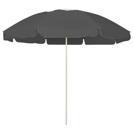 Vidaxl strandparasol 240 cm antracietkleurig