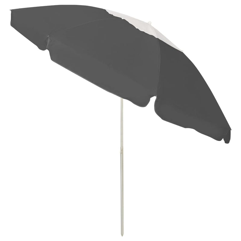 Afbeelding laden in galerijviewer, Vidaxl strandparasol 240 cm antracietkleurig
