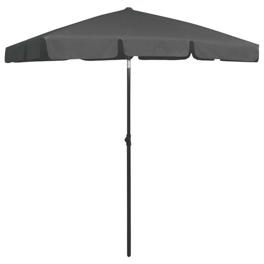 Vidaxl strandparasol 180x120 cm antracietkleurig