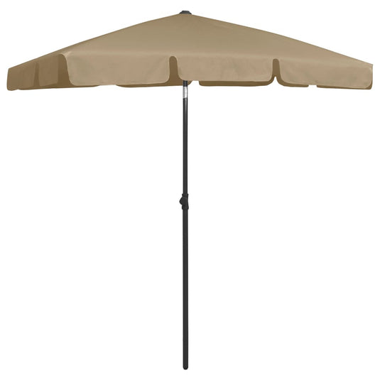 Vidaxl strandparasol 180x120 cm taupe